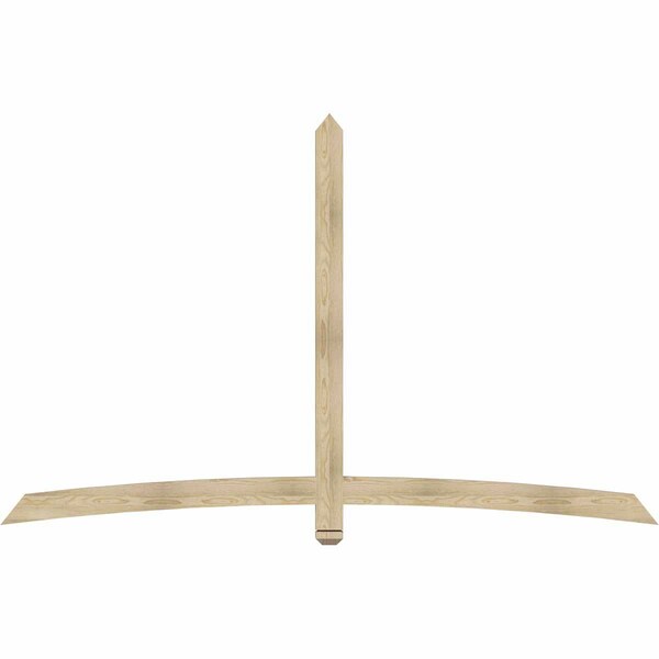 Ekena Millwork Bellingham Rough Sawn Timber Gable Bracket, Douglas Fir, 96"W x 60"H x 2"D x 4"F, 15/12 Pitch GBW096X60X0204BEL00RDF - main